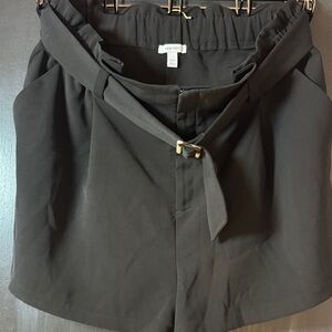 Nine West Elegant Black High Waist Shorts